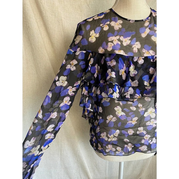 Philosophy Lorenzo Di Lorenzo Serafini Silk Floral Tiered Top Size 4 - Picture 5 of 16